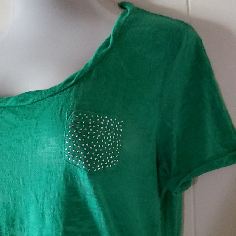 Green burnout top by Calvin Klein - Picture 2 of 5